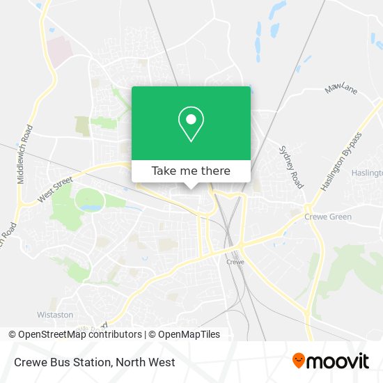 Crewe Bus Station map