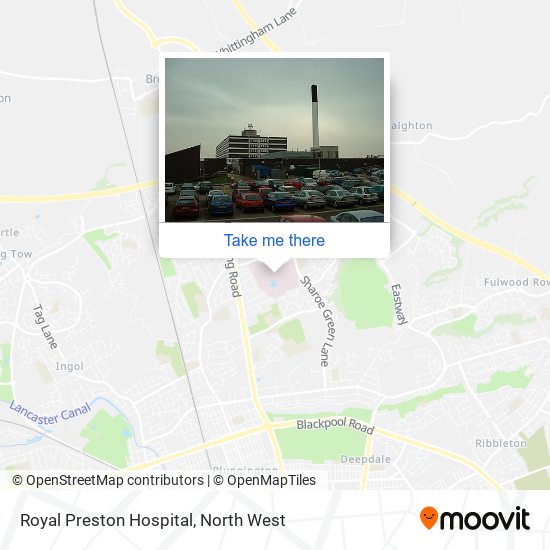 Royal Preston Hospital map