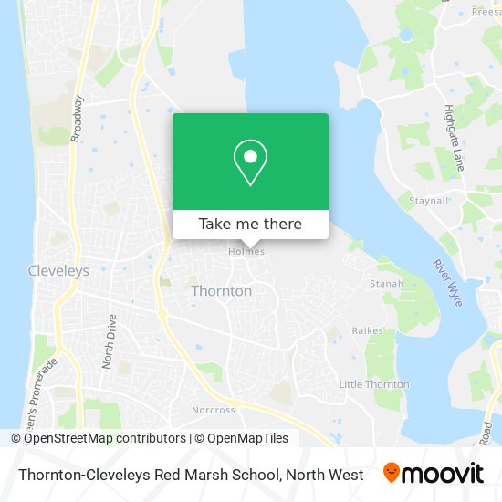 Thornton-Cleveleys Red Marsh School map