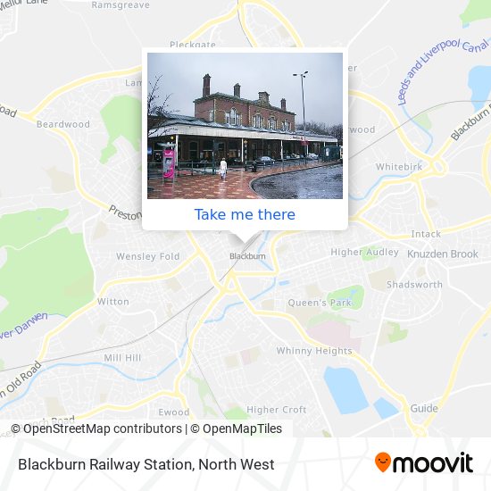 Blackburn Railway Station map
