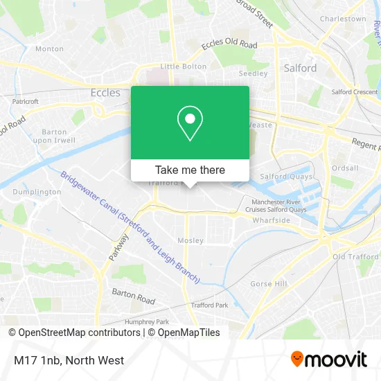 How to Get to M17 1nb in Trafford Park by Bus, Light Rail or Train?