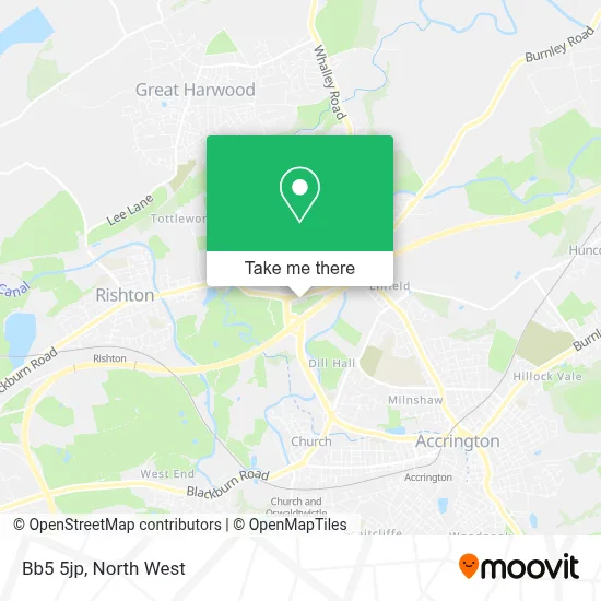 How to Get to Bb5 5jp in Clayton-Le-Moors by Bus or Train?
