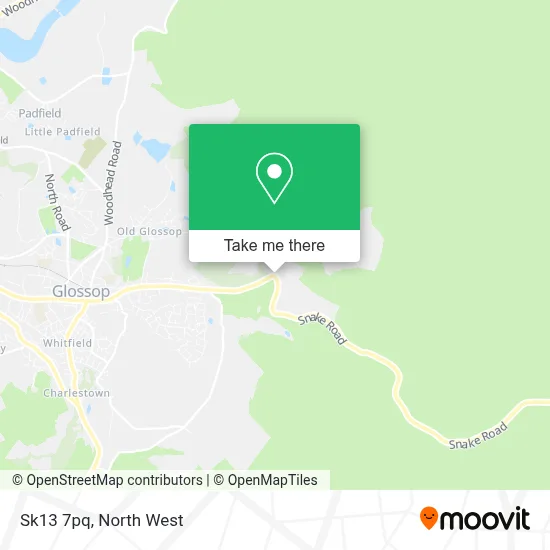 How to Get to Sk13 7pq in Glossop by Bus or Train?