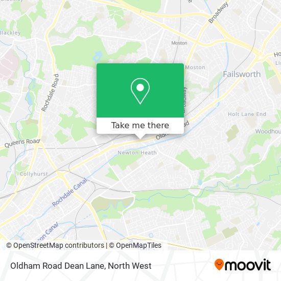Oldham Road Dean Lane map