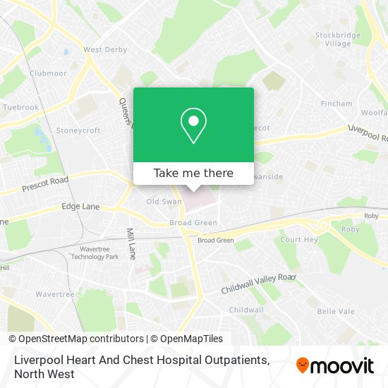 Liverpool Heart And Chest Hospital Outpatients map