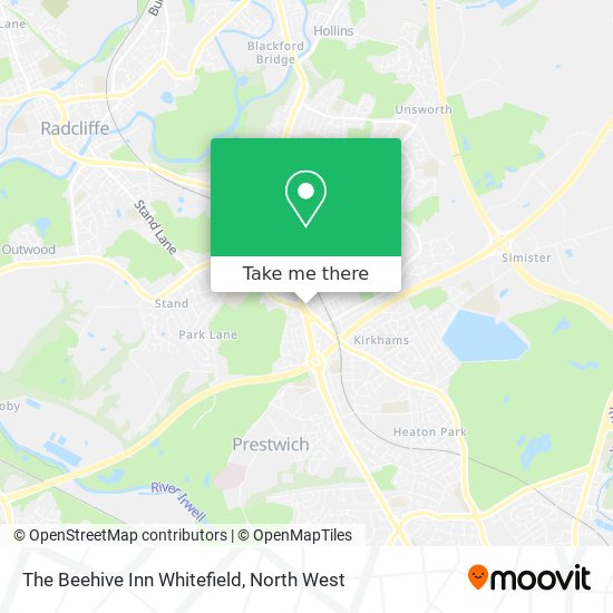 The Beehive Inn Whitefield map