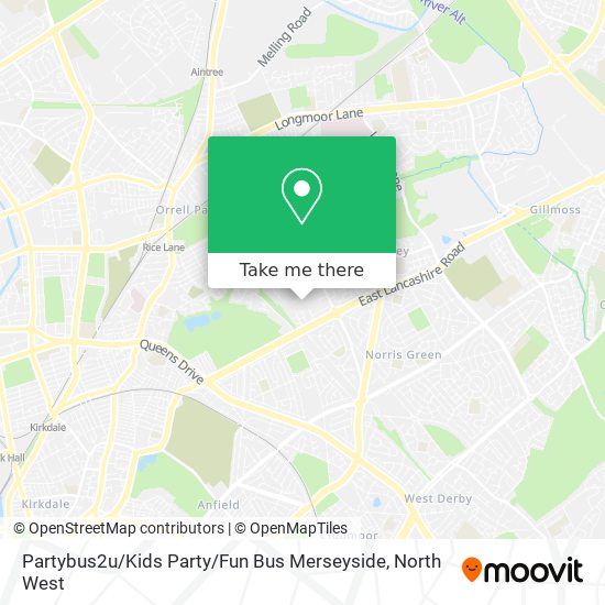 Partybus2u / Kids Party / Fun Bus Merseyside map