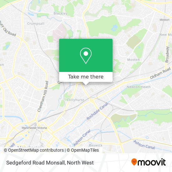 Sedgeford Road Monsall map