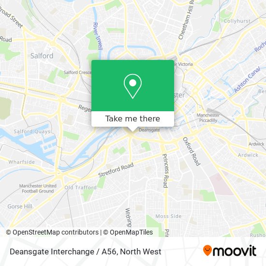 Deansgate Interchange / A56 map