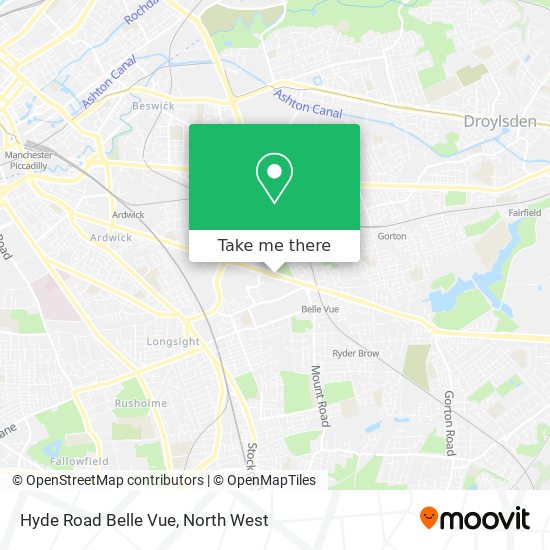 Hyde Road Belle Vue map