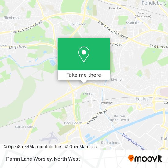 Parrin Lane Worsley map