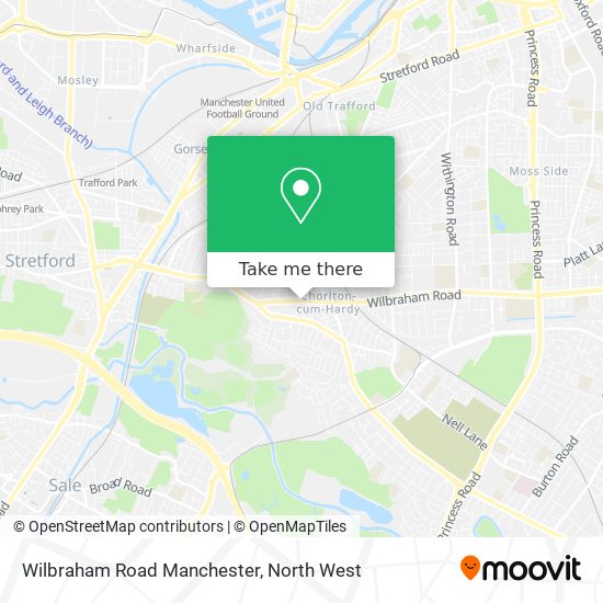 Wilbraham Road Manchester map