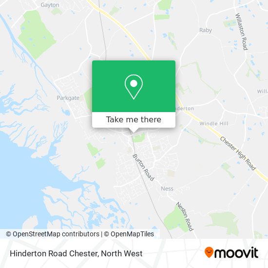 Hinderton Road Chester map