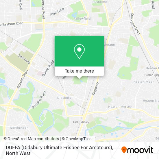 DUFFA (Didsbury Ultimate Frisbee For Amateurs) map