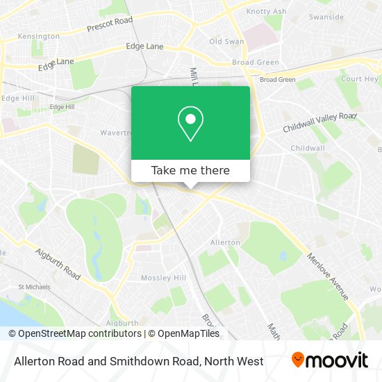 Allerton Road and Smithdown Road map