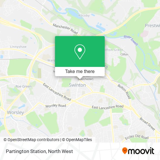 Partington Station map