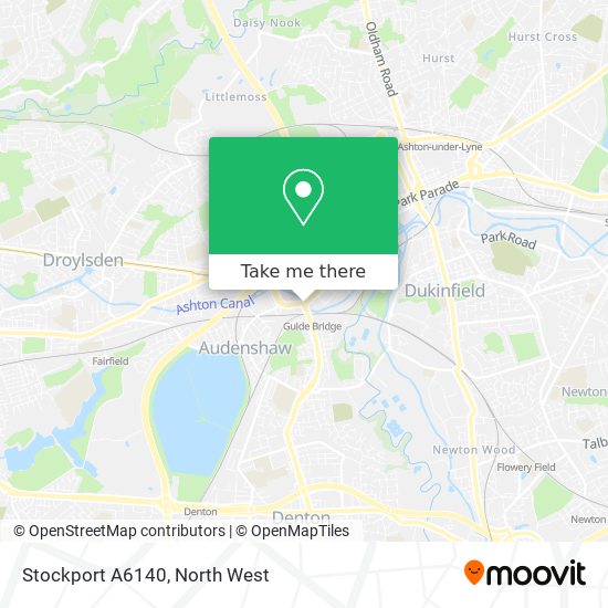 Stockport A6140 map