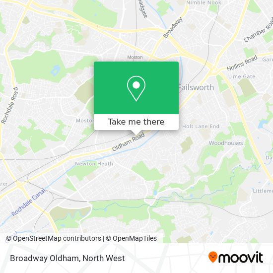 Broadway Oldham map
