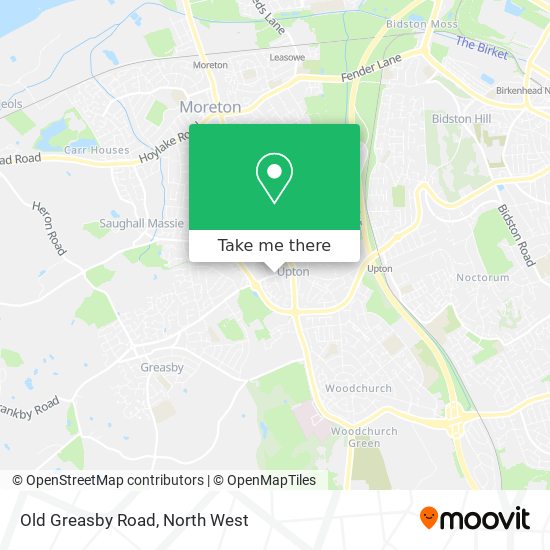 Old Greasby Road map
