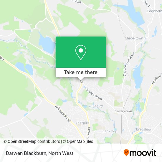 Darwen Blackburn map