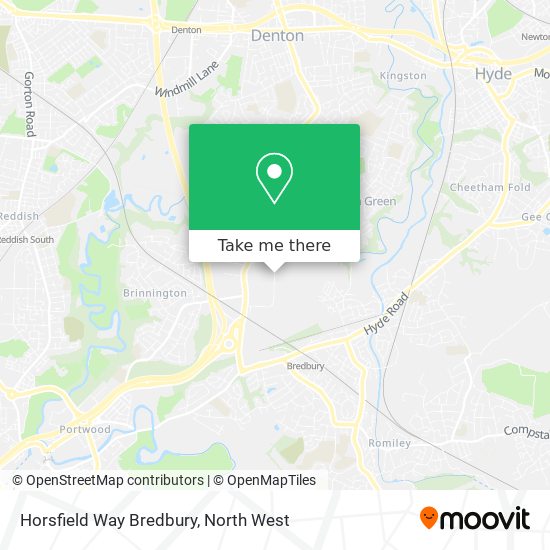 Horsfield Way Bredbury map