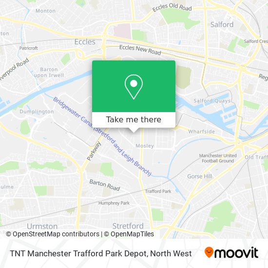 TNT Manchester Trafford Park Depot map