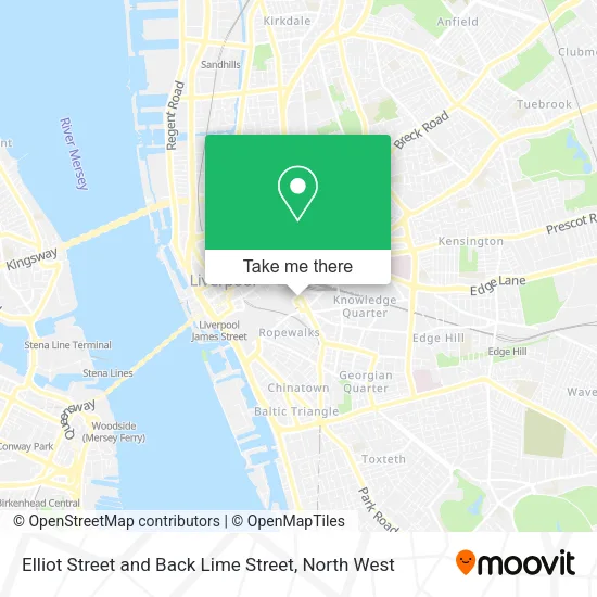 Elliot Street and Back Lime Street map