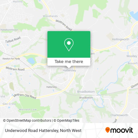 Underwood Road Hattersley map
