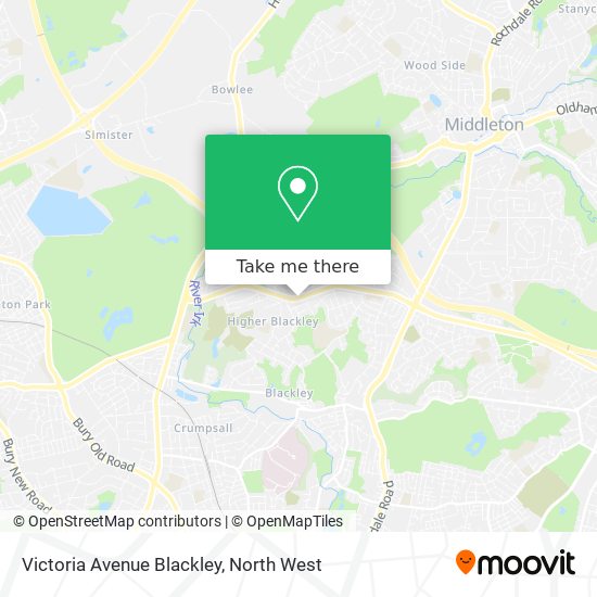 Victoria Avenue Blackley map