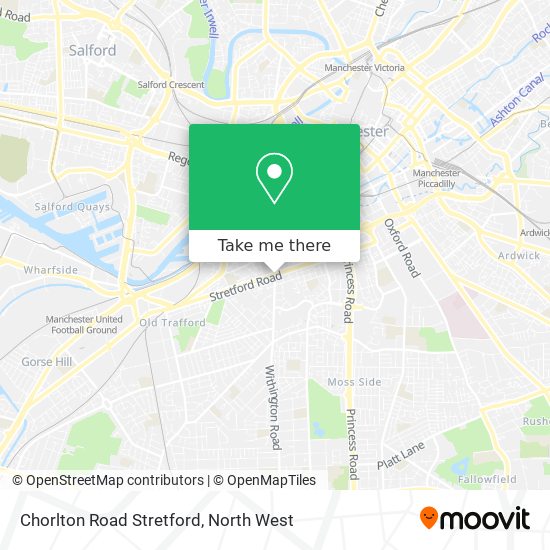 Chorlton Road Stretford map