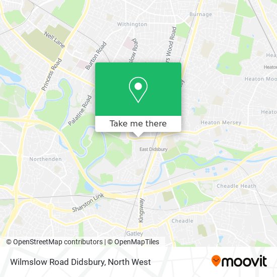 Wilmslow Road Didsbury map