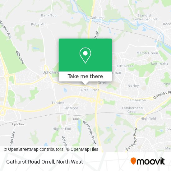 Gathurst Road Orrell map
