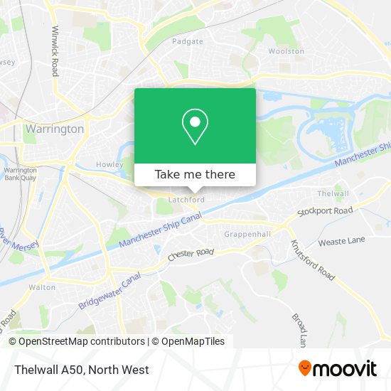 Thelwall A50 map