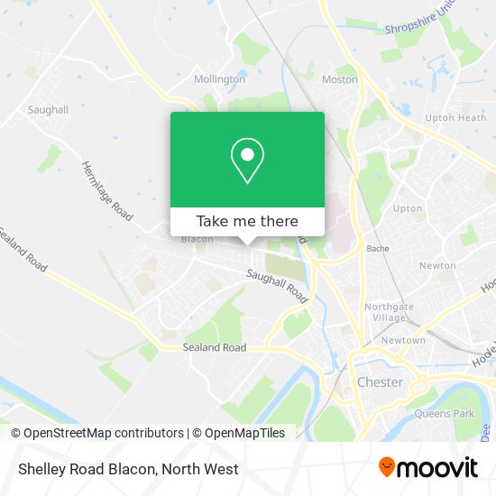 Shelley Road Blacon map