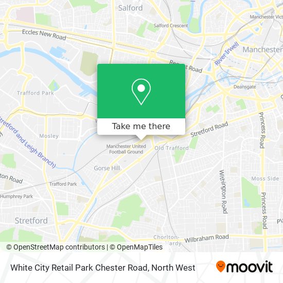 White City Retail Park Chester Road map