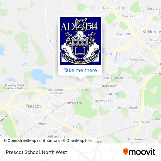 Prescot School map