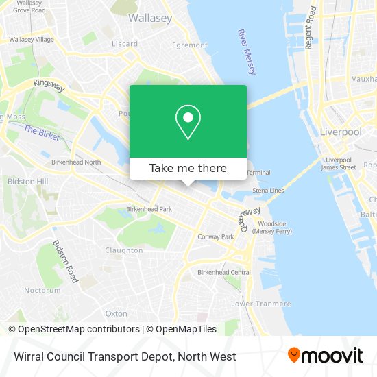 Wirral Council Transport Depot map
