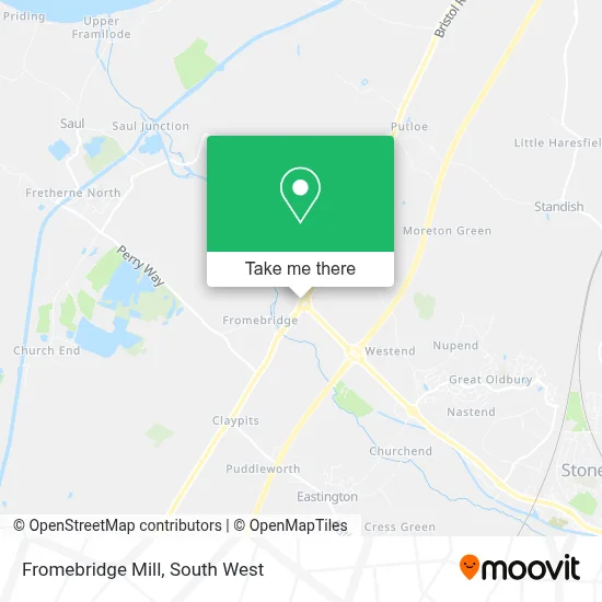 Whitminster Map How to Get to Fromebridge Mill in Whitminster by Bus?