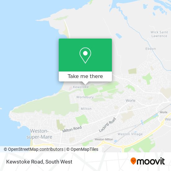 Kewstoke Road map