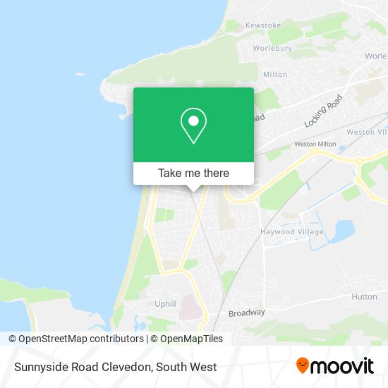 Sunnyside Road Clevedon map