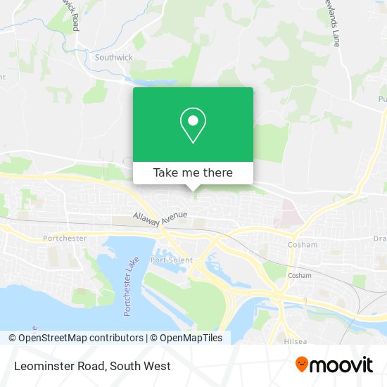 Leominster Road map