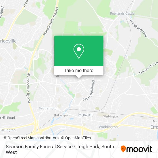 Searson Family Funeral Service - Leigh Park map