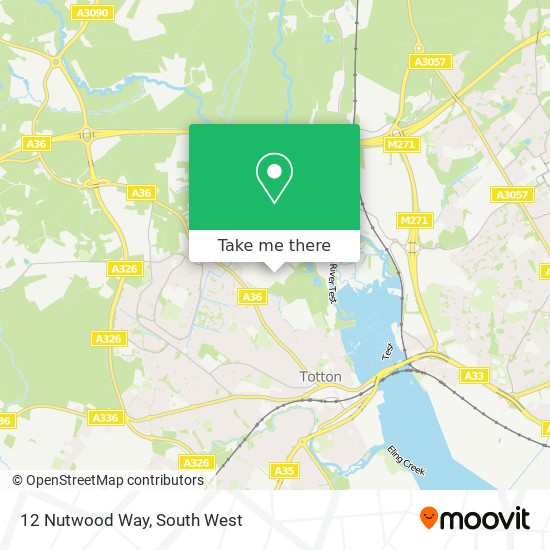 12 Nutwood Way map