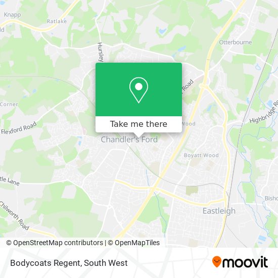 Bodycoats Regent map