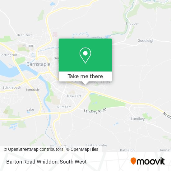 Barton Road Whiddon map