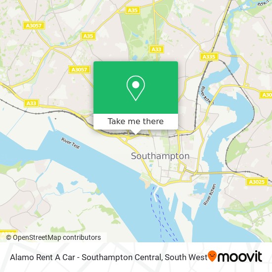 Alamo Rent A Car - Southampton Central map