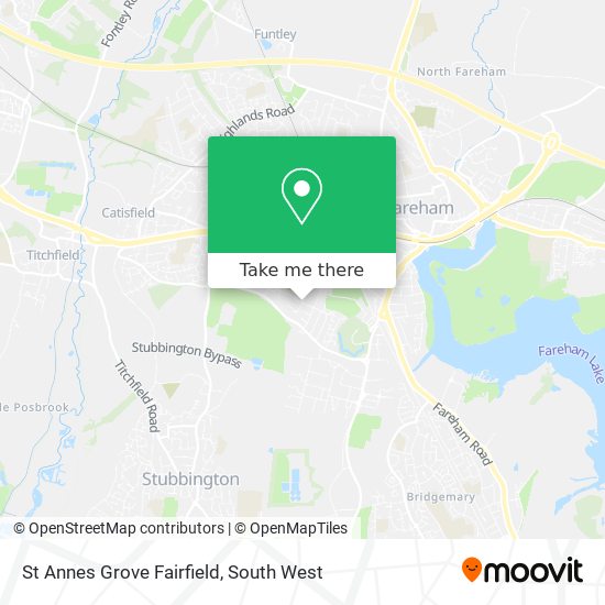 St Annes Grove Fairfield map