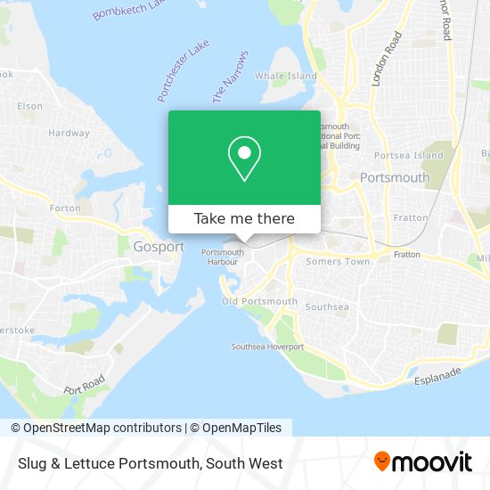 Slug & Lettuce Portsmouth map