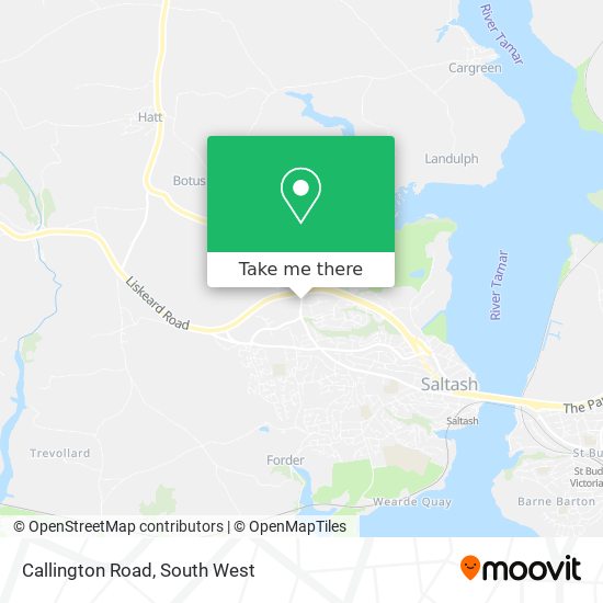 Callington Road map