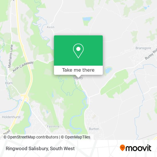 Ringwood Salisbury map